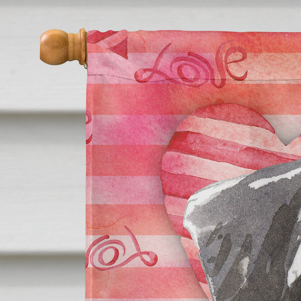 Love a Schnauzer #2 House Flag 28x40 Porch Sleeve Pole Decorative Outside Yard Banner Artwork Wall Hanging, Polyester