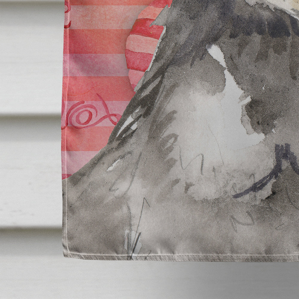 Love a Schnauzer #2 House Flag 28x40 Porch Sleeve Pole Decorative Outside Yard Banner Artwork Wall Hanging, Polyester