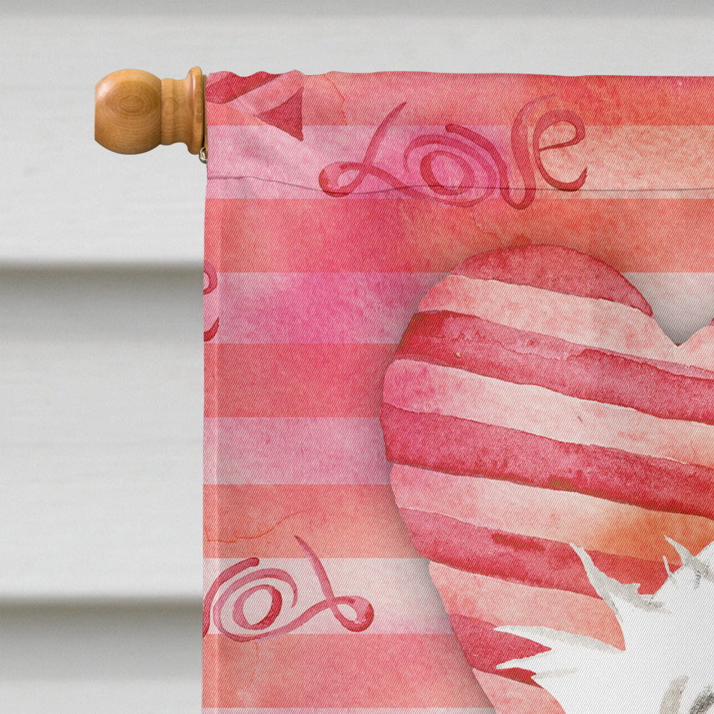 Love a Maltese House Flag 28x40 Porch Sleeve Pole Decorative Outside Yard Banner Artwork Wall Hanging, Polyester