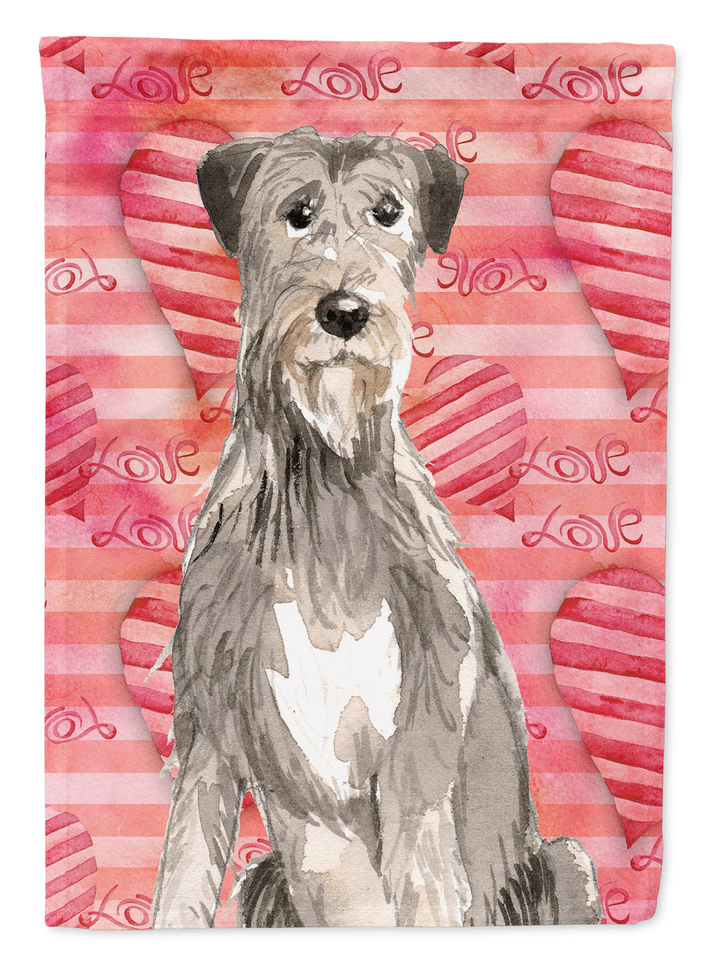 Love a Irish Wolfhound House Flag 28x40 Porch Sleeve Pole Decorative Outside Yard Banner Artwork Wall Hanging, Polyester