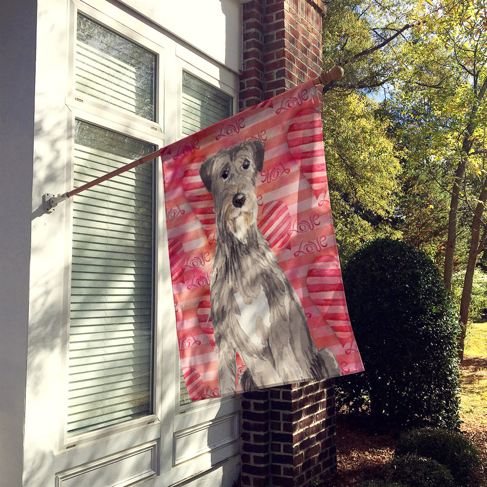 Love a Irish Wolfhound House Flag 28x40 Porch Sleeve Pole Decorative Outside Yard Banner Artwork Wall Hanging, Polyester