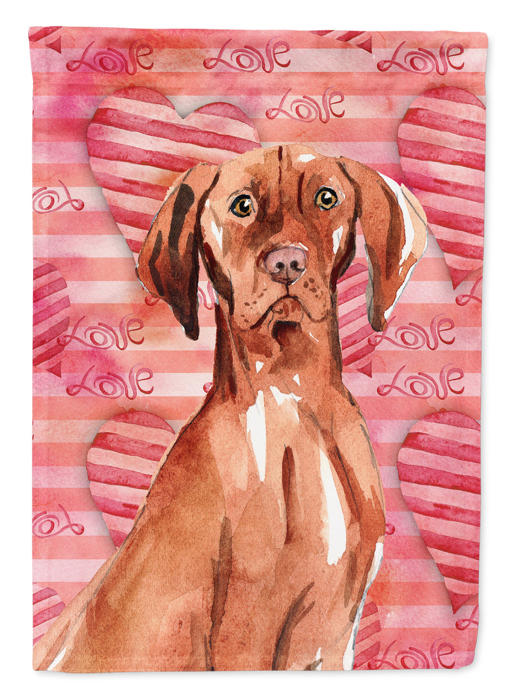 Love a Vizsla House Flag 28x40 Porch Sleeve Pole Decorative Outside Yard Banner Artwork Wall Hanging, Polyester