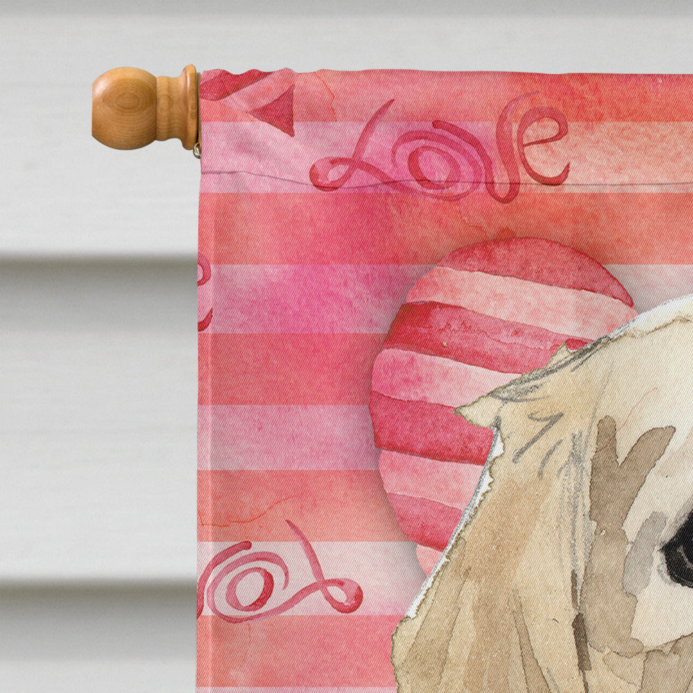 Love a Golden Retriever House Flag 28x40 Porch Sleeve Pole Decorative Outside Yard Banner Artwork Wall Hanging, Polyester