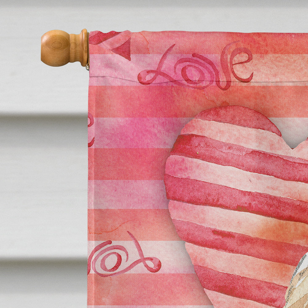 Love a Goldendoodle House Flag 28x40 Porch Sleeve Pole Decorative Outside Yard Banner Artwork Wall Hanging, Polyester