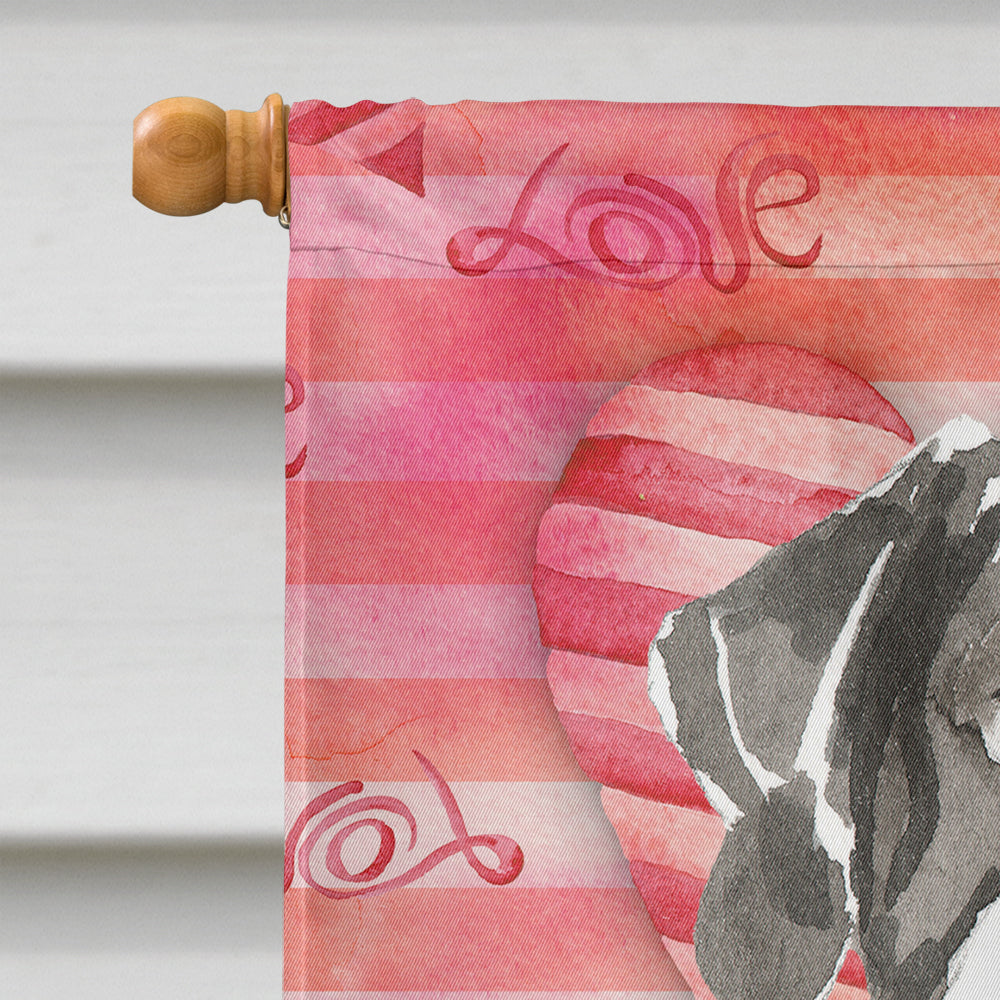 Love a English Pointer House Flag 28x40 Porch Sleeve Pole Decorative Outside Yard Banner Artwork Wall Hanging, Polyester