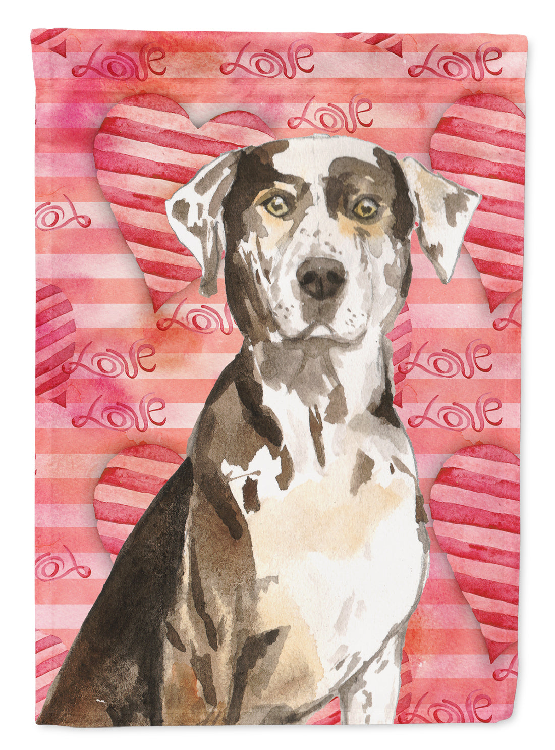 Love a Catahoula Leopard Dog House Flag 28x40 Porch Sleeve Pole Decorative Outside Yard Banner Artwork Wall Hanging, Polyester