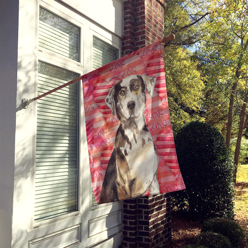 Love a Catahoula Leopard Dog House Flag 28x40 Porch Sleeve Pole Decorative Outside Yard Banner Artwork Wall Hanging, Polyester