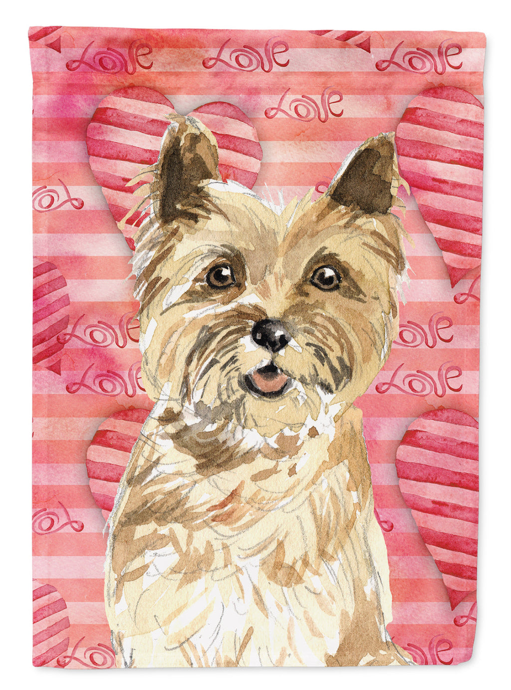 Love a Cairn Terrier House Flag 28x40 Porch Sleeve Pole Decorative Outside Yard Banner Artwork Wall Hanging, Polyester