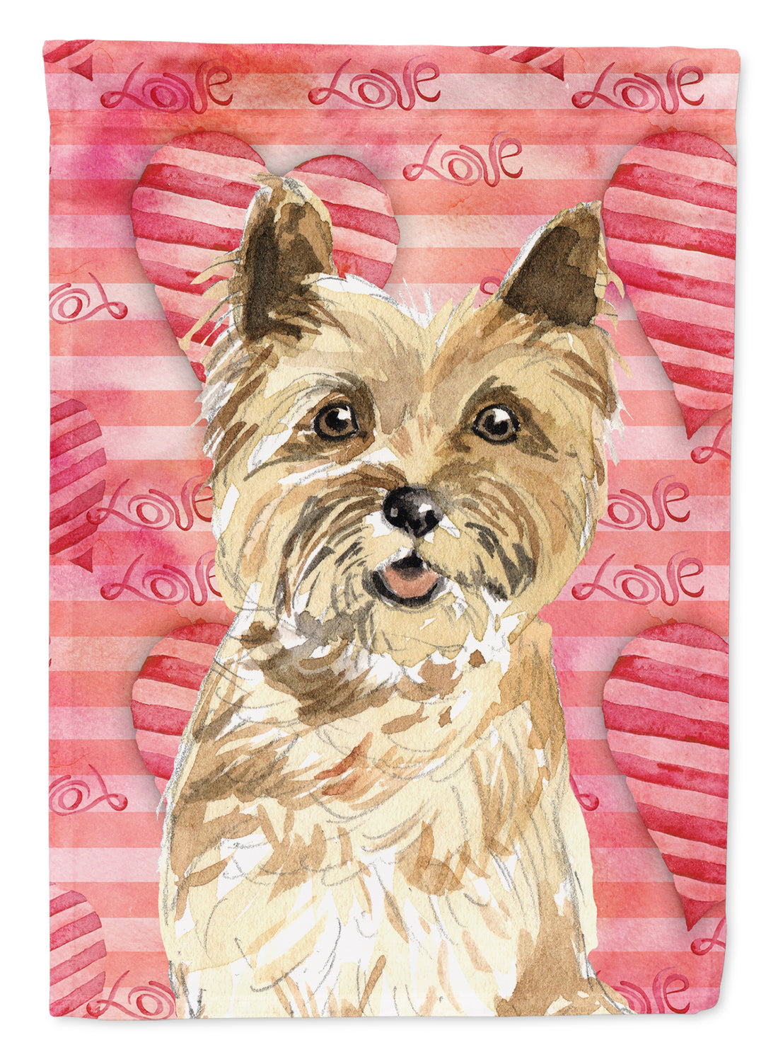 Love a Cairn Terrier House Flag 28x40 Porch Sleeve Pole Decorative Outside Yard Banner Artwork Wall Hanging, Polyester