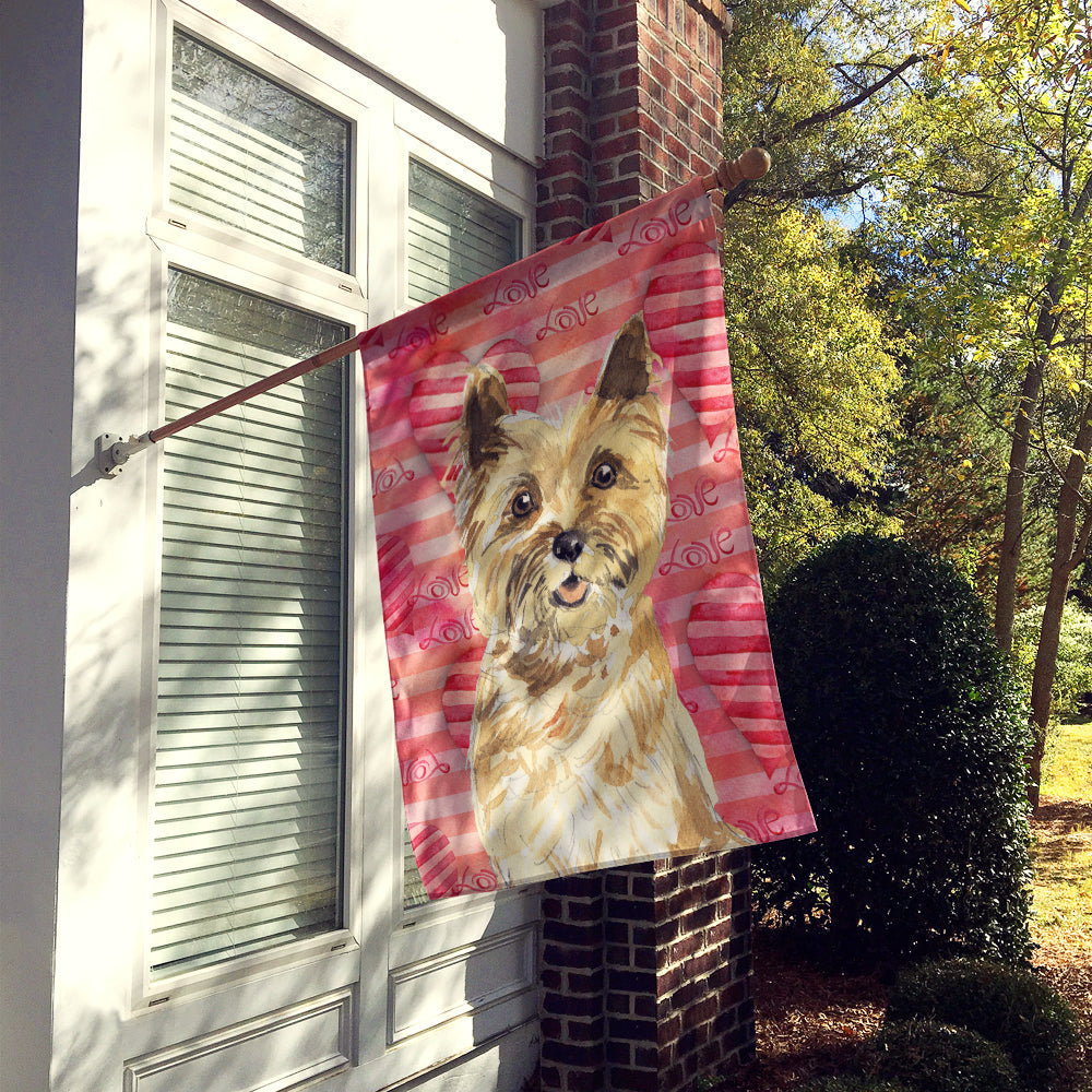 Love a Cairn Terrier House Flag 28x40 Porch Sleeve Pole Decorative Outside Yard Banner Artwork Wall Hanging, Polyester