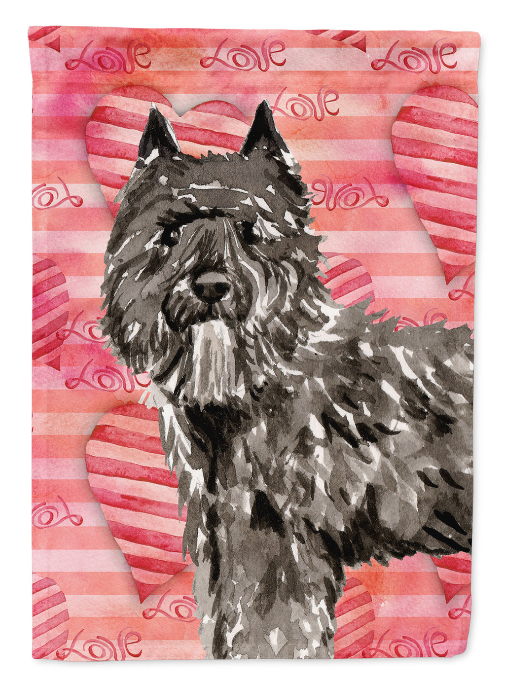 Love a Bouvier des Flandres House Flag 28x40 Porch Sleeve Pole Decorative Outside Yard Banner Artwork Wall Hanging, Polyester