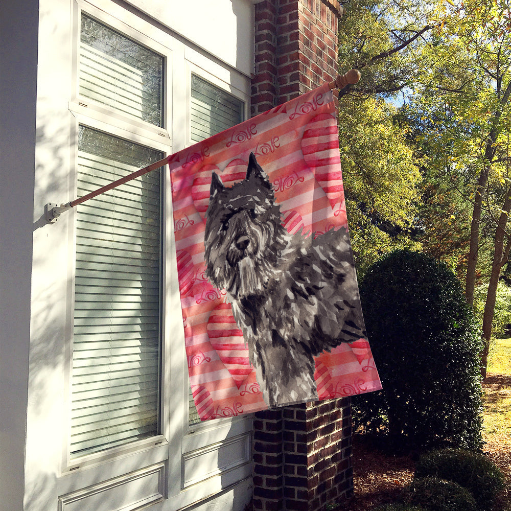 Love a Bouvier des Flandres House Flag 28x40 Porch Sleeve Pole Decorative Outside Yard Banner Artwork Wall Hanging, Polyester