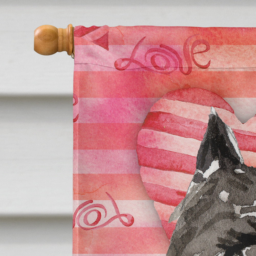 Love a Bouvier des Flandres House Flag 28x40 Porch Sleeve Pole Decorative Outside Yard Banner Artwork Wall Hanging, Polyester