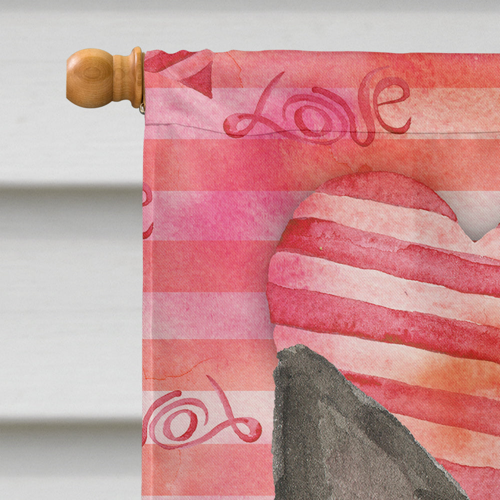 Love a Boston Terrier House Flag 28x40 Porch Sleeve Pole Decorative Outside Yard Banner Artwork Wall Hanging, Polyester