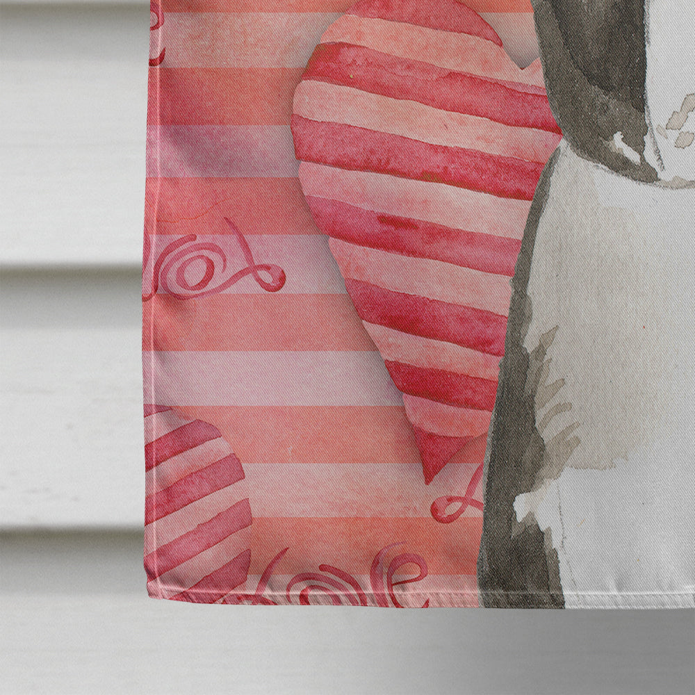 Love a Boston Terrier House Flag 28x40 Porch Sleeve Pole Decorative Outside Yard Banner Artwork Wall Hanging, Polyester