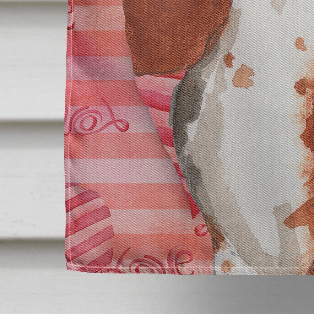 Love a Basset Hound House Flag 28x40 Porch Sleeve Pole Decorative Outside Yard Banner Artwork Wall Hanging, Polyester