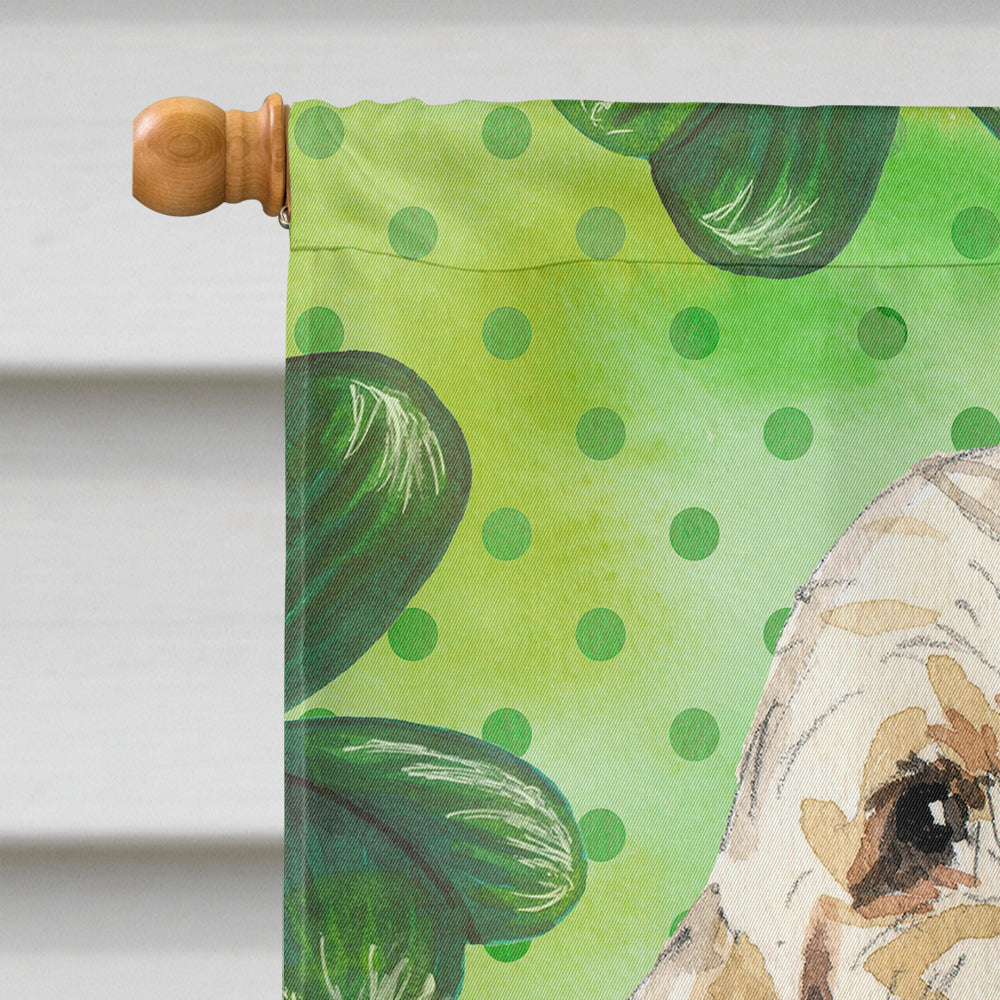 Shamrocks Spinone Italiano House Flag 28x40 Porch Sleeve Pole Decorative Outside Yard Banner Artwork Wall Hanging, Polyester