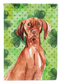 Shamrocks Vizsla House Flag 28x40 Porch Sleeve Pole Decorative Outside Yard Banner Artwork Wall Hanging, Polyester