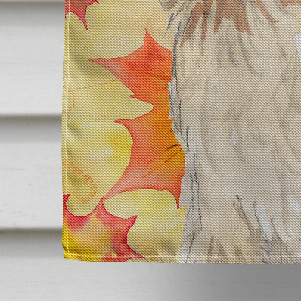 Fall Leaves Spinone Italiano House Flag 28x40 Porch Sleeve Pole Decorative Outside Yard Banner Artwork Wall Hanging, Polyester