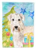 Christmas Tree Wheaten Terrier House Flag 28x40 Porch Sleeve Pole Decorative Outside Yard Banner Artwork Wall Hanging, Polyester