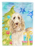 Christmas Tree Spinone Italiano House Flag 28x40 Porch Sleeve Pole Decorative Outside Yard Banner Artwork Wall Hanging, Polyester