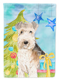 Christmas Tree Lakeland Terrier House Flag 28x40 Porch Sleeve Pole Decorative Outside Yard Banner Artwork Wall Hanging, Polyester