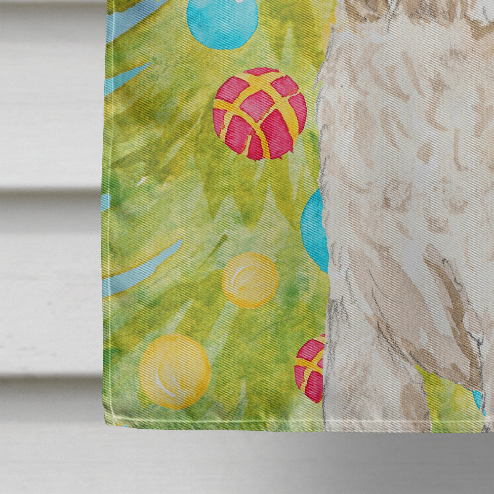 Christmas Tree Lakeland Terrier House Flag 28x40 Porch Sleeve Pole Decorative Outside Yard Banner Artwork Wall Hanging, Polyester
