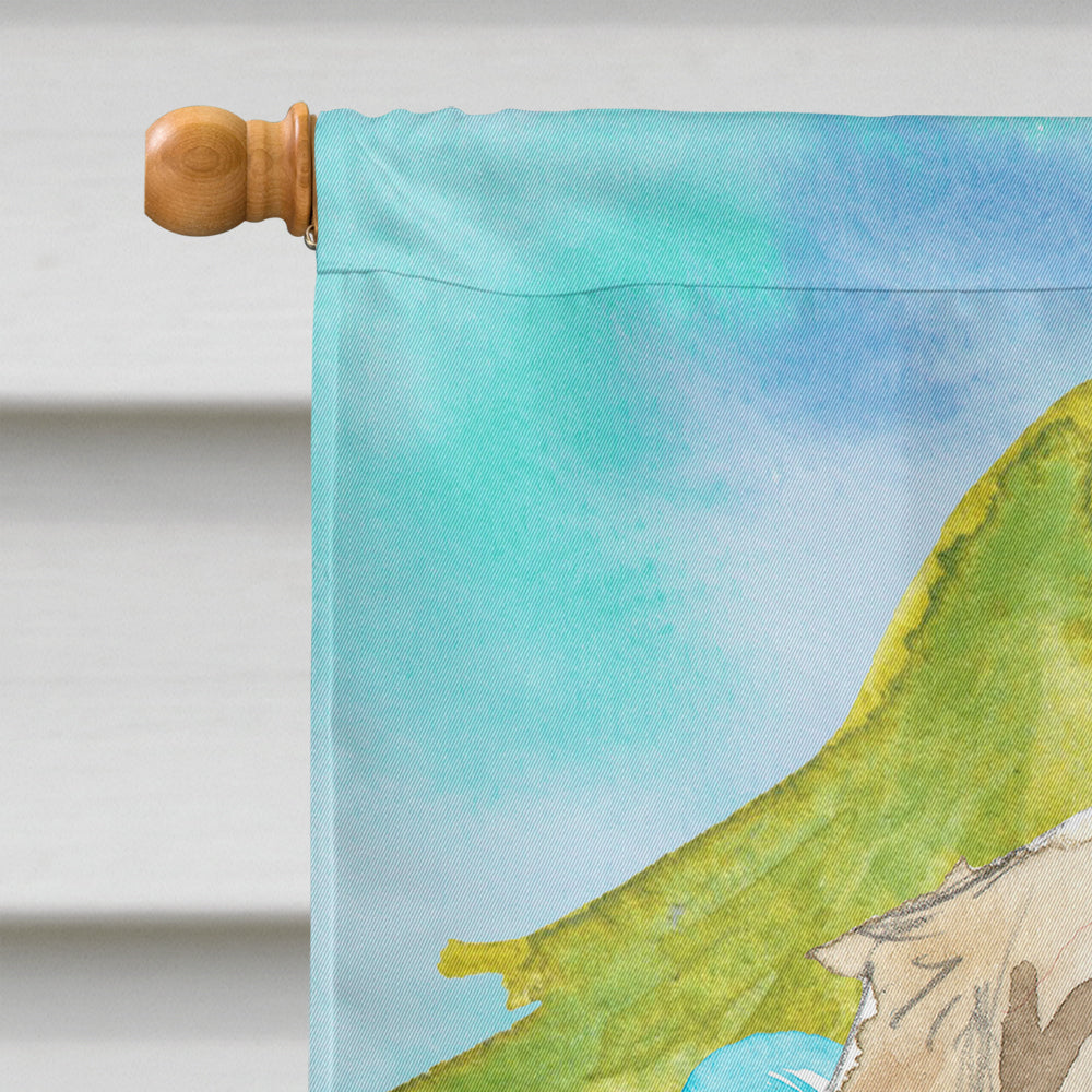Christmas Tree Golden Retriever House Flag 28x40 Porch Sleeve Pole Decorative Outside Yard Banner Artwork Wall Hanging, Polyester
