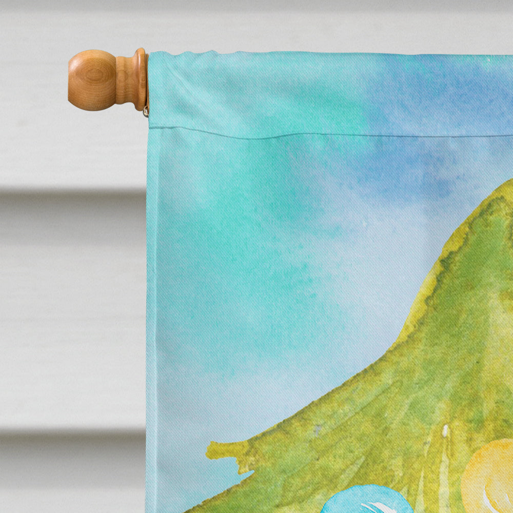Christmas Tree Cavapoo House Flag 28x40 Porch Sleeve Pole Decorative Outside Yard Banner Artwork Wall Hanging, Polyester