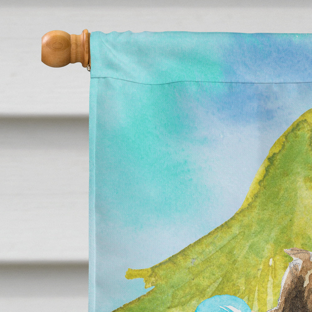 Christmas Tree Cairn Terrier House Flag 28x40 Porch Sleeve Pole Decorative Outside Yard Banner Artwork Wall Hanging, Polyester