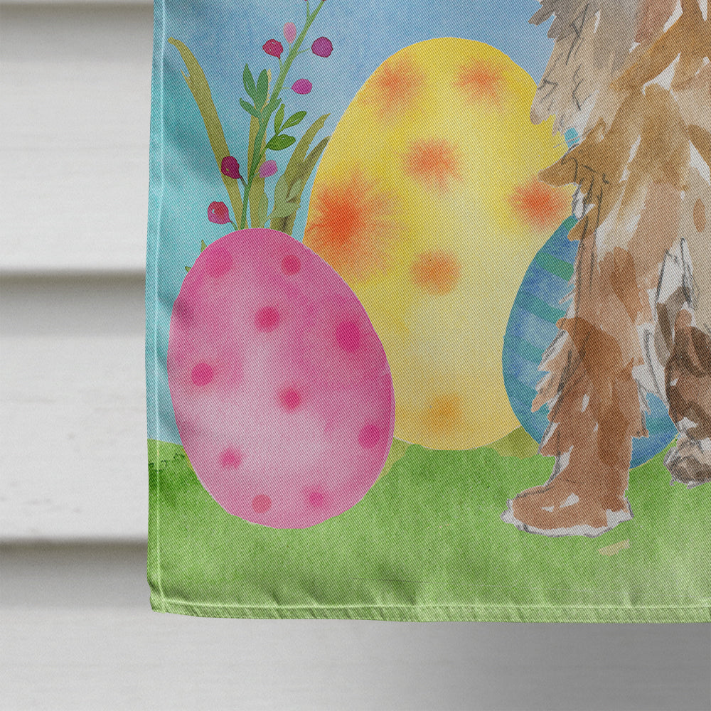 Easter Eggs Yorkie Yorkshire Terrier House Flag 28x40 Porch Sleeve Pole Decorative Outside Yard Banner Artwork Wall Hanging, Polyester