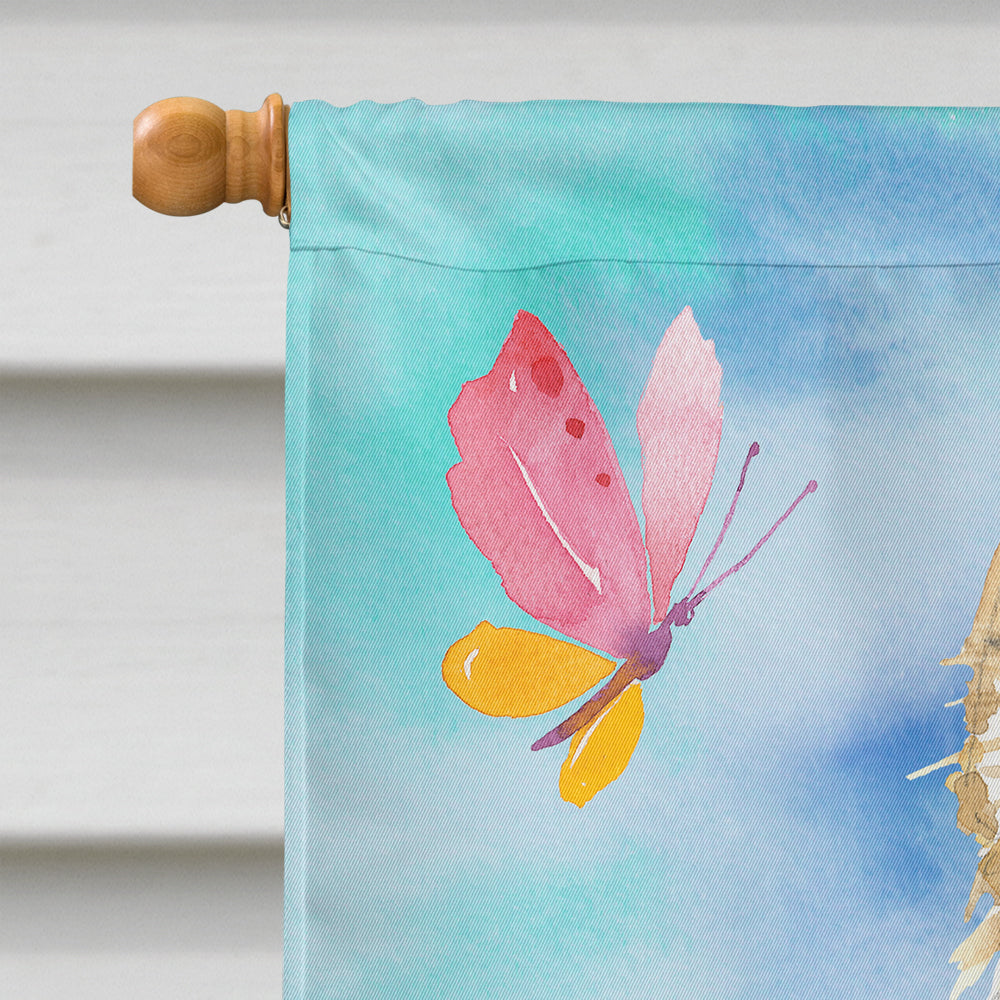 Easter Eggs White Collie House Flag 28x40 Porch Sleeve Pole Decorative Outside Yard Banner Artwork Wall Hanging, Polyester