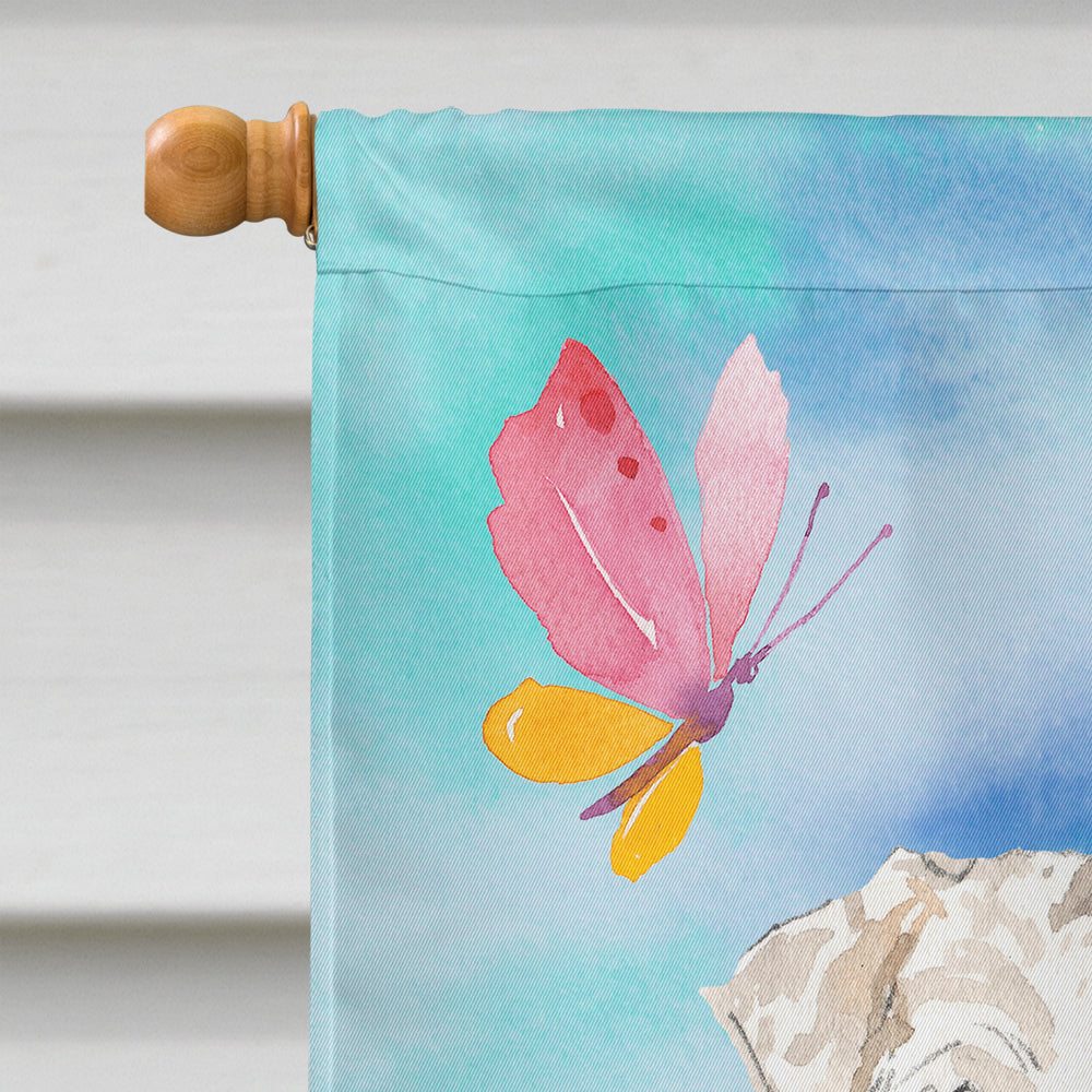 Easter Eggs Wheaten Terrier House Flag 28x40 Porch Sleeve Pole Decorative Outside Yard Banner Artwork Wall Hanging, Polyester