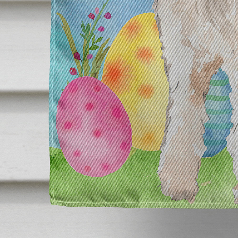 Easter Eggs Wheaten Terrier House Flag 28x40 Porch Sleeve Pole Decorative Outside Yard Banner Artwork Wall Hanging, Polyester