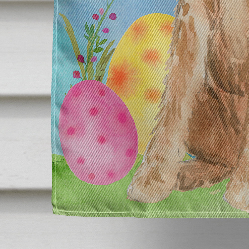 Easter Eggs Welsh Terrier House Flag 28x40 Porch Sleeve Pole Decorative Outside Yard Banner Artwork Wall Hanging, Polyester