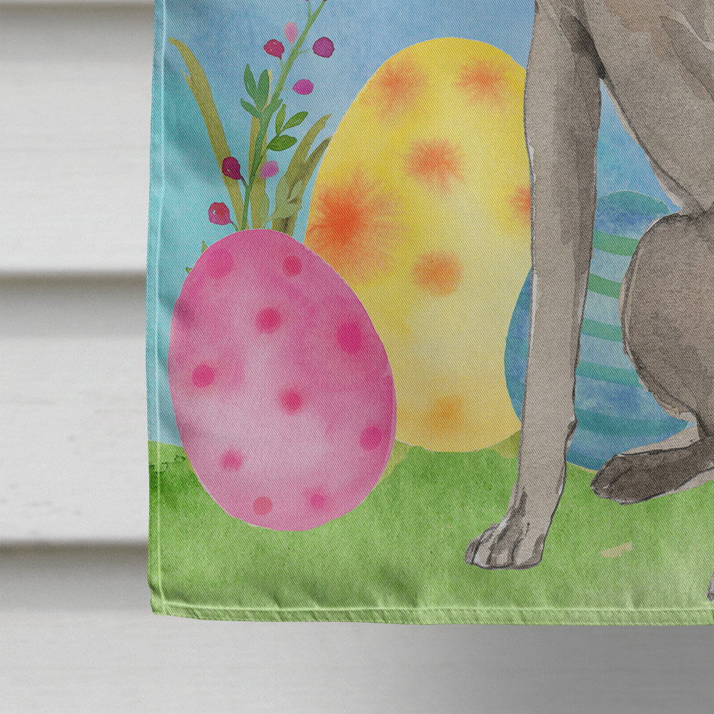 Easter Eggs Weimaraner House Flag 28x40 Porch Sleeve Pole Decorative Outside Yard Banner Artwork Wall Hanging, Polyester