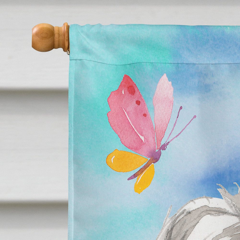 Easter Eggs Shih Tzu Puppy House Flag 28x40 Porch Sleeve Pole Decorative Outside Yard Banner Artwork Wall Hanging, Polyester