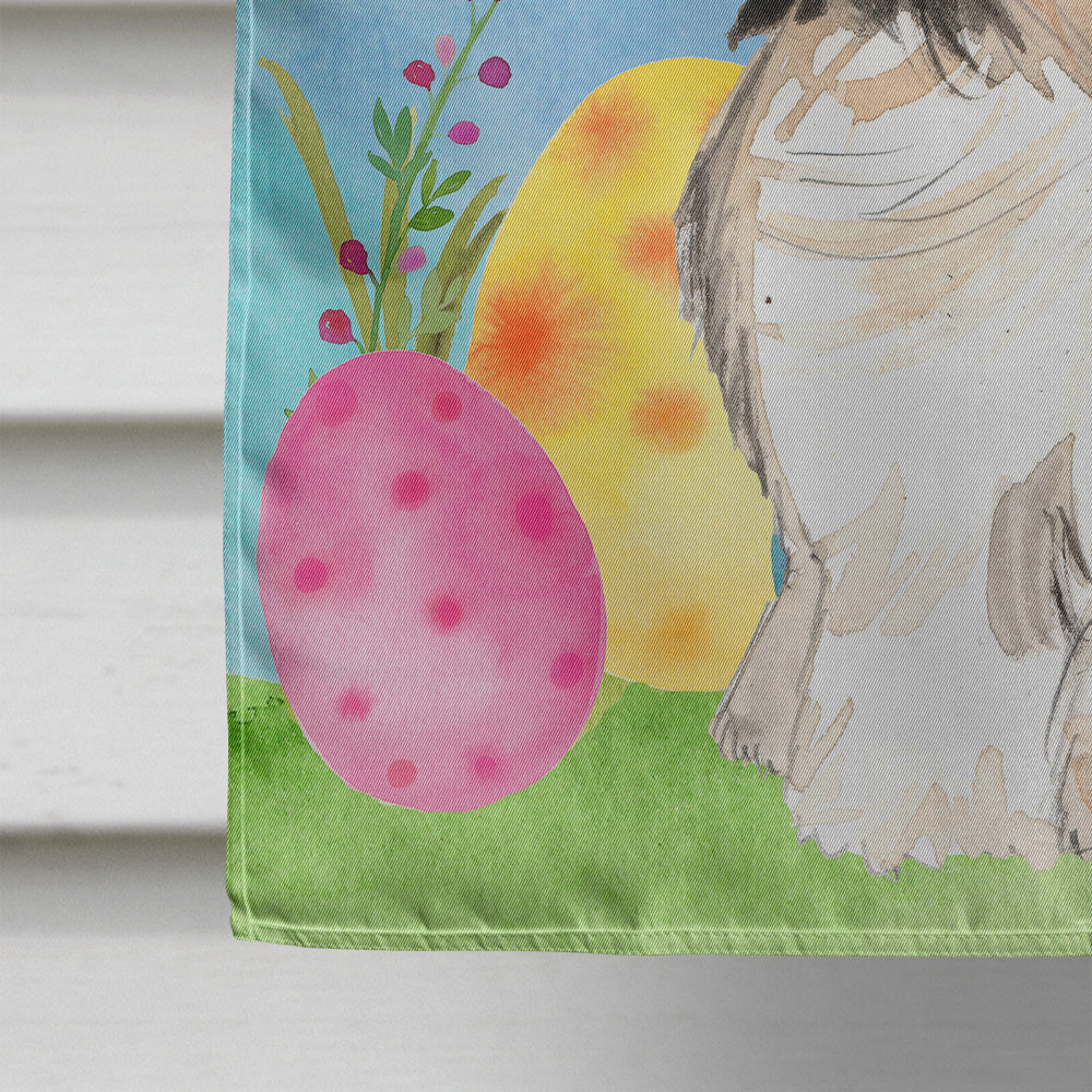 Easter Eggs Shih Tzu House Flag 28x40 Porch Sleeve Pole Decorative Outside Yard Banner Artwork Wall Hanging, Polyester