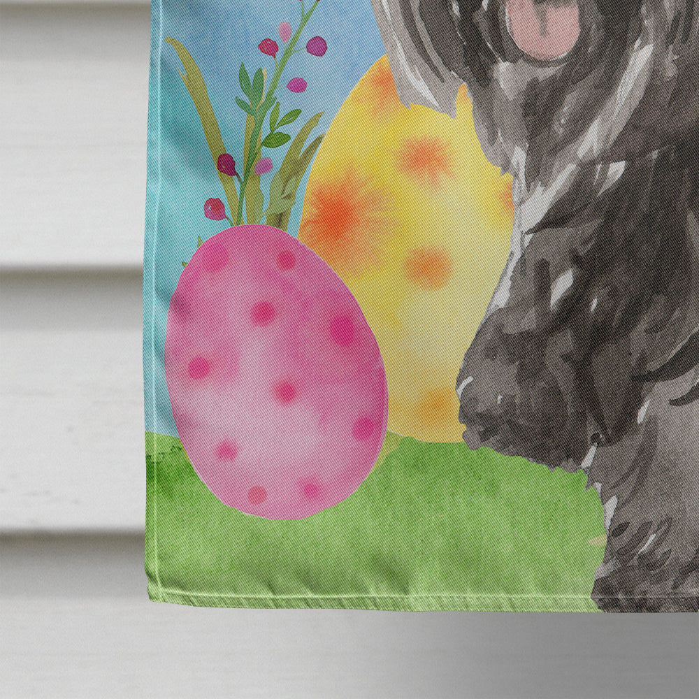 Easter Eggs Scottish Terrier House Flag 28x40 Porch Sleeve Pole Decorative Outside Yard Banner Artwork Wall Hanging, Polyester