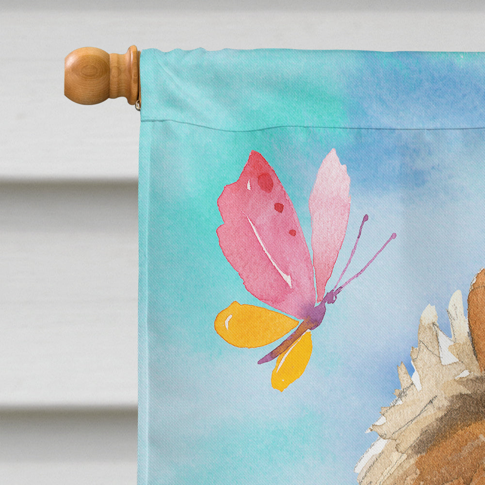 Easter Eggs Rough Collie House Flag 28x40 Porch Sleeve Pole Decorative Outside Yard Banner Artwork Wall Hanging, Polyester