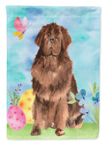 Easter Eggs Newfoundland House Flag 28x40 Porch Sleeve Pole Decorative Outside Yard Banner Artwork Wall Hanging, Polyester