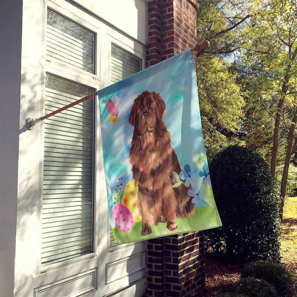 Easter Eggs Newfoundland House Flag 28x40 Porch Sleeve Pole Decorative Outside Yard Banner Artwork Wall Hanging, Polyester
