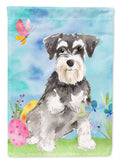 Easter Eggs Schnauzer #2 House Flag 28x40 Porch Sleeve Pole Decorative Outside Yard Banner Artwork Wall Hanging, Polyester