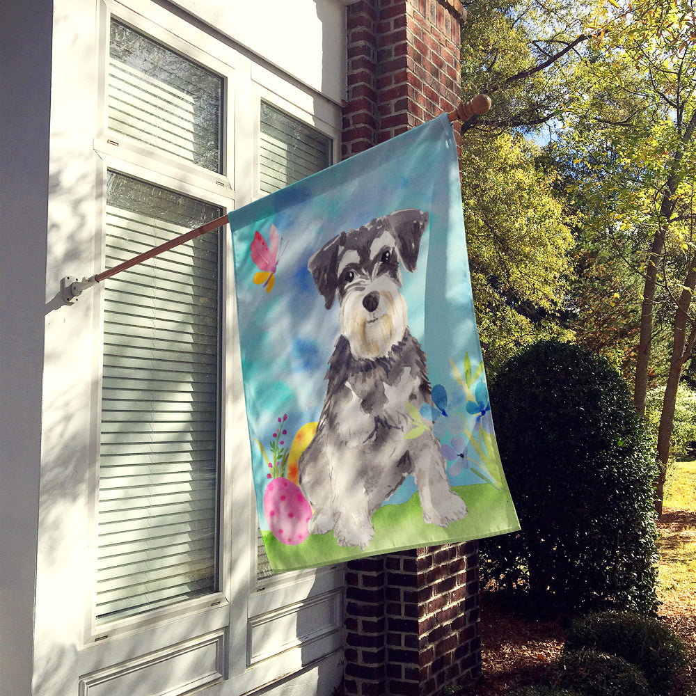 Easter Eggs Schnauzer #2 House Flag 28x40 Porch Sleeve Pole Decorative Outside Yard Banner Artwork Wall Hanging, Polyester