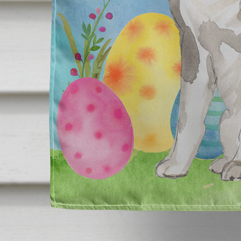 Easter Eggs Alaskan Malamute House Flag 28x40 Porch Sleeve Pole Decorative Outside Yard Banner Artwork Wall Hanging, Polyester