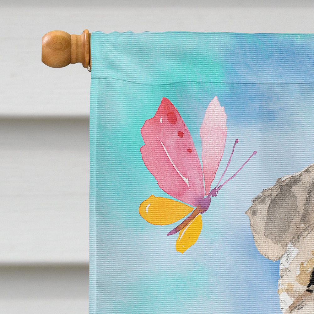 Easter Eggs Lakeland Terrier House Flag 28x40 Porch Sleeve Pole Decorative Outside Yard Banner Artwork Wall Hanging, Polyester