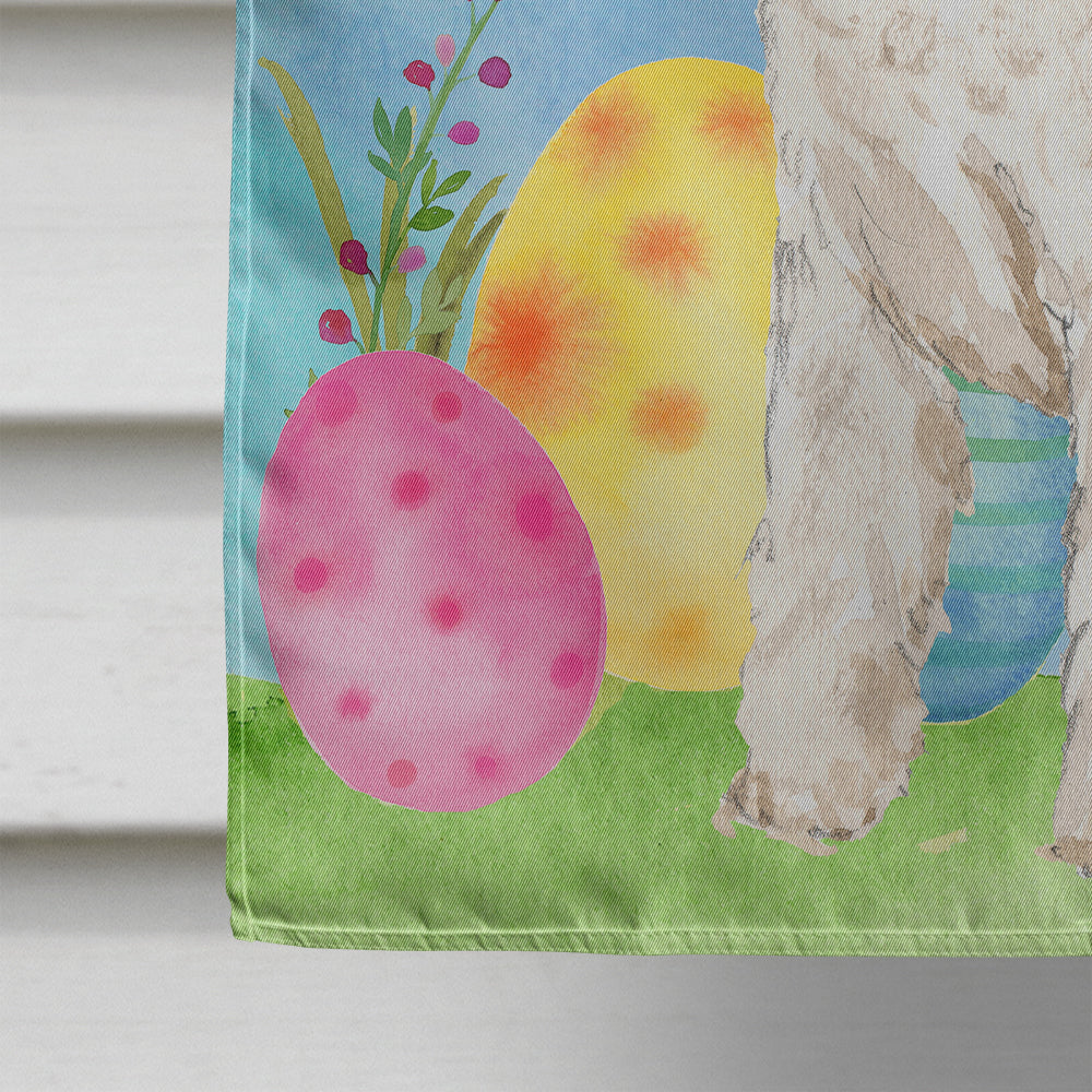 Easter Eggs Lakeland Terrier House Flag 28x40 Porch Sleeve Pole Decorative Outside Yard Banner Artwork Wall Hanging, Polyester