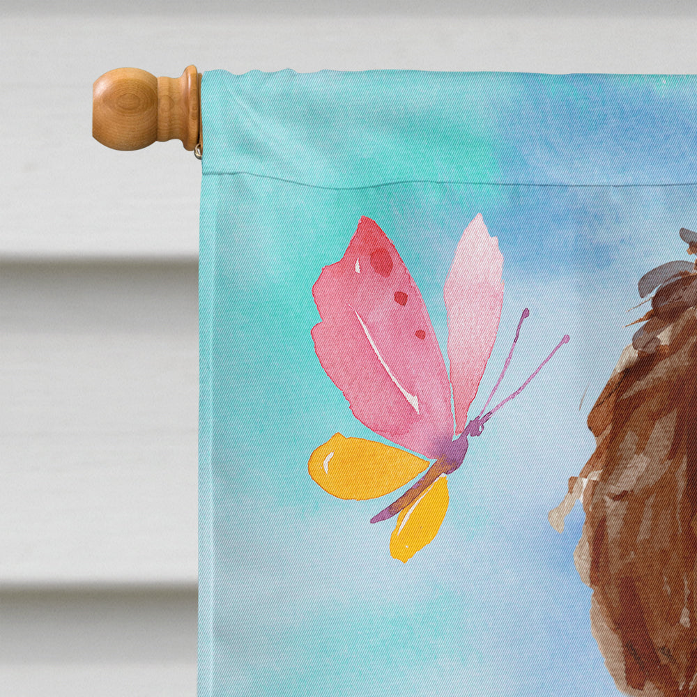 Easter Eggs Labradoodle House Flag 28x40 Porch Sleeve Pole Decorative Outside Yard Banner Artwork Wall Hanging, Polyester