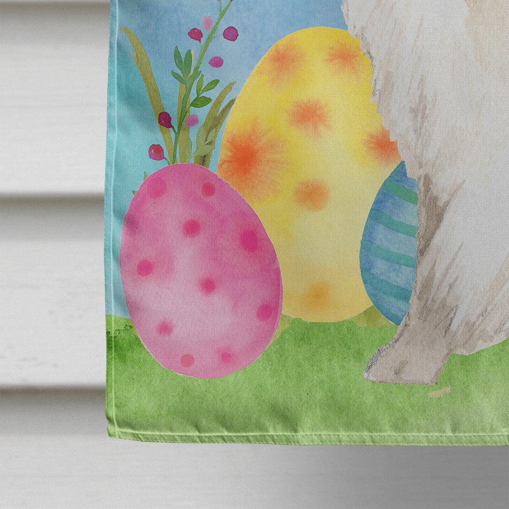 Easter Eggs Japanese Spitz House Flag 28x40 Porch Sleeve Pole Decorative Outside Yard Banner Artwork Wall Hanging, Polyester
