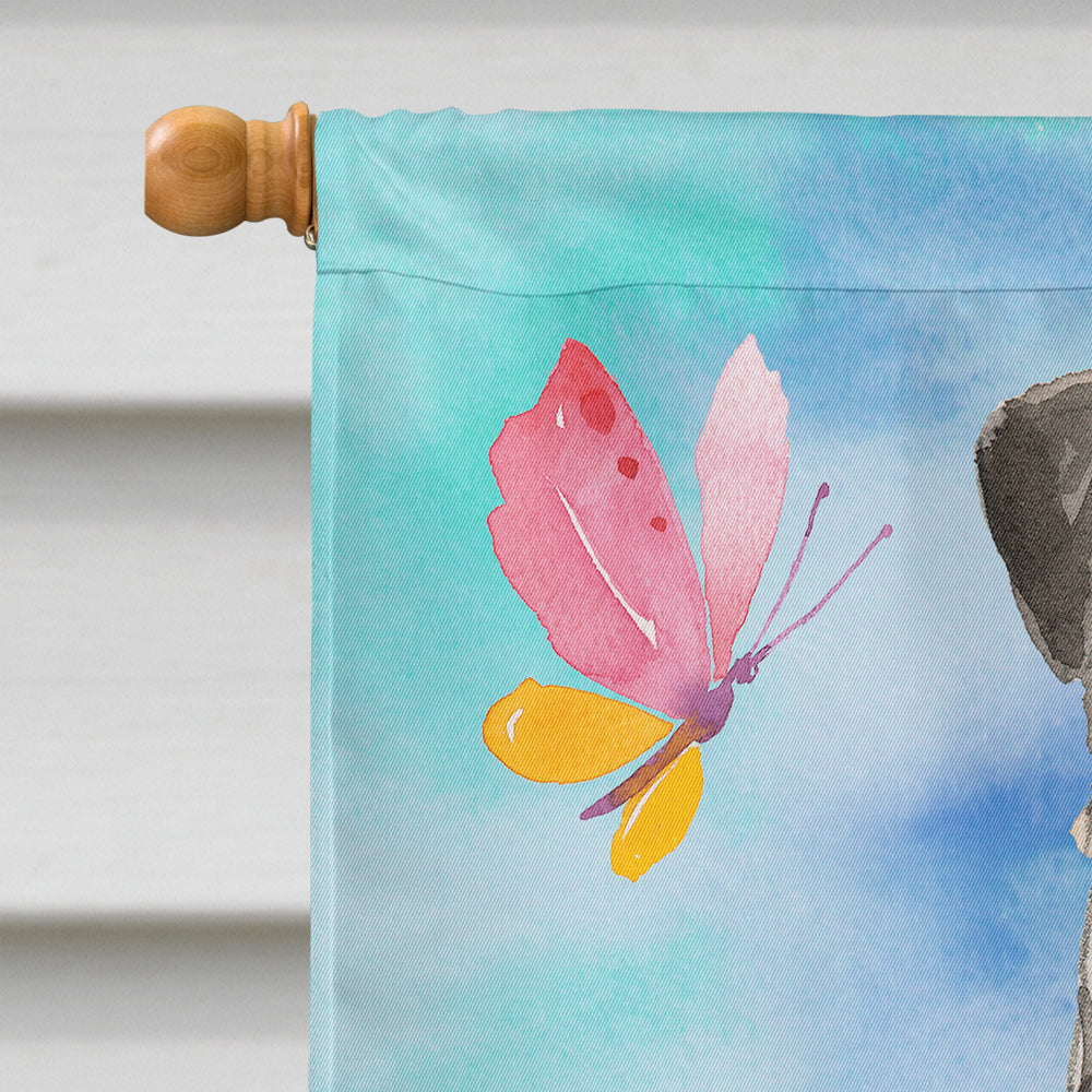 Easter Eggs Irish Wolfhound House Flag 28x40 Porch Sleeve Pole Decorative Outside Yard Banner Artwork Wall Hanging, Polyester